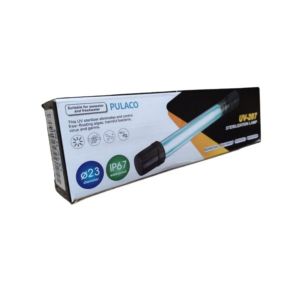 2-Pack PULACO UV-207 UV Light Aquarium Algae Clean Light Ultraviolet